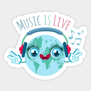 Cute Earth planet Sticker